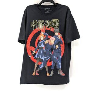 JUJUTSU‎ KAISEN T Shirt Men's XL Black Graphic Crunchyroll Short Sleeve
